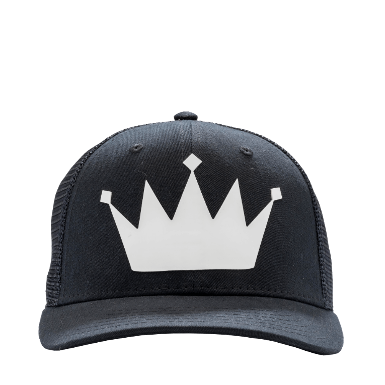 White Crown on black hat