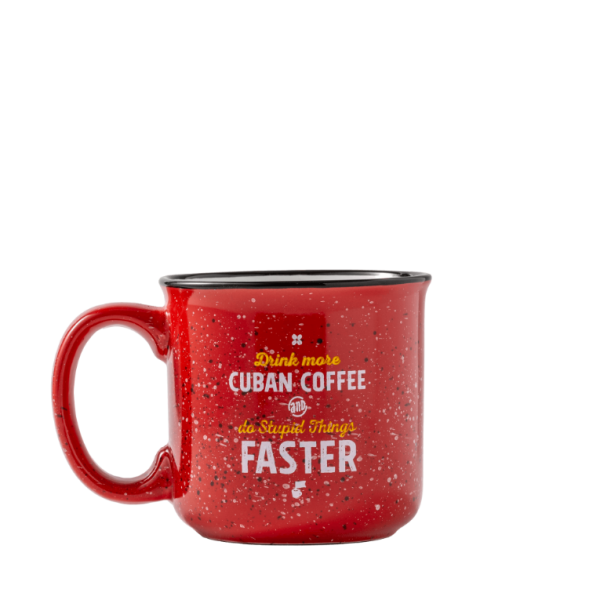 Ceramic Mug red flake