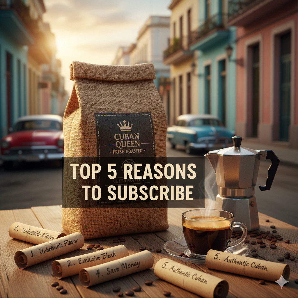 Top 5 Reasons to Subscribe to Cuban Coffee Queen’s Fresh Roasted Coffee